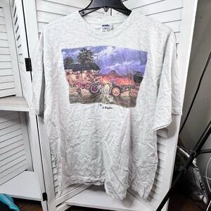 Vintage David Barnhouse Tractor Pull T-Shirt XXL Bragging Rights USA Farm *Flaw*